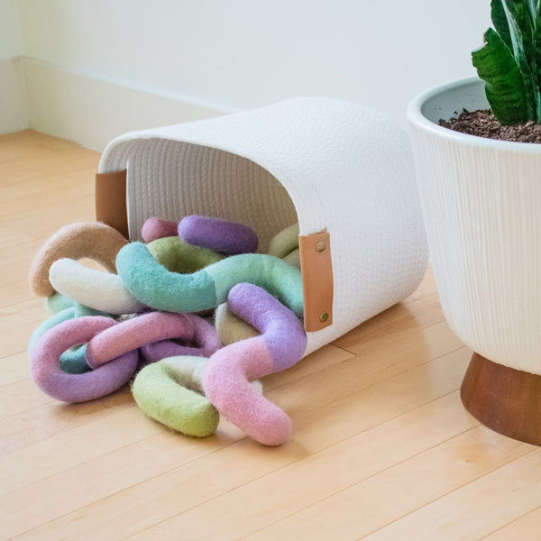 Noodle Felt Dog Toy