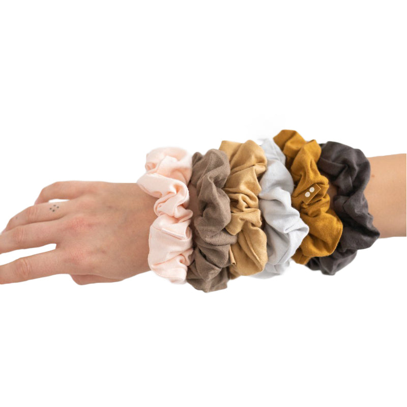 Blush Walnut Organic Hair Scrunchies