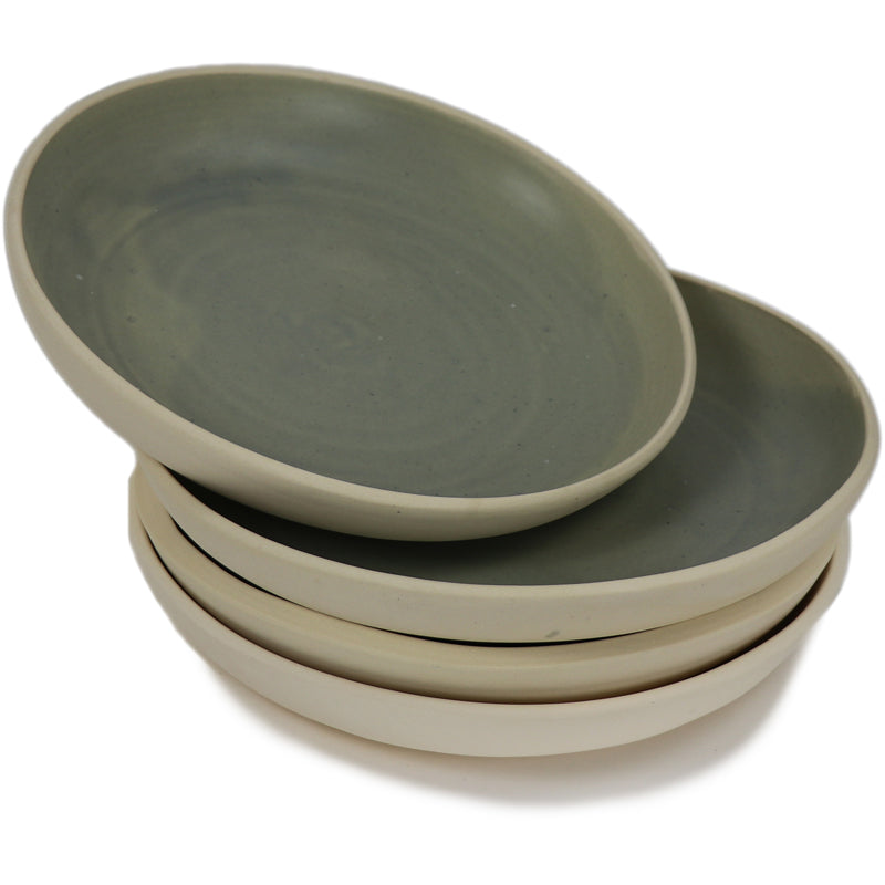 Handmade Ceramic Saucy Plate 4pk