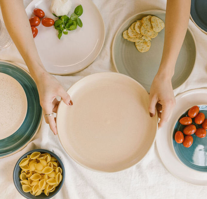 Handmade Ceramic Dinner Plate 4pk