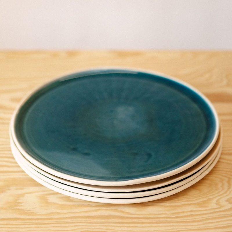 Handmade Ceramic Dinner Plate 4pk