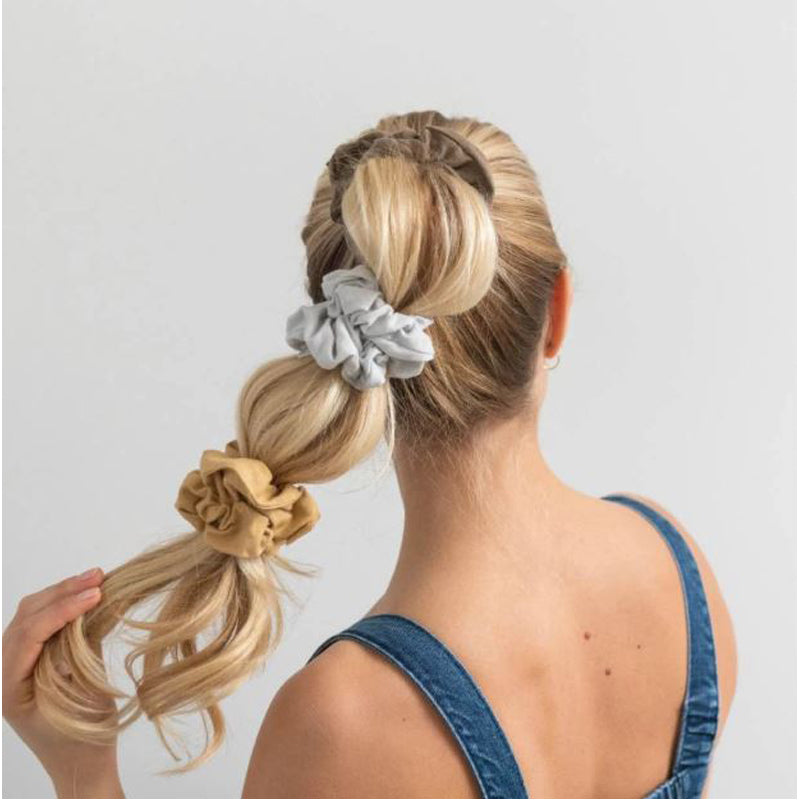 Gold Sand Organic Hair Scrunchies