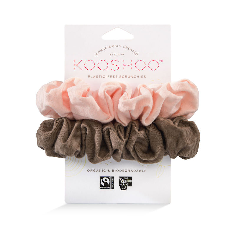 Blush Walnut Organic Hair Scrunchies