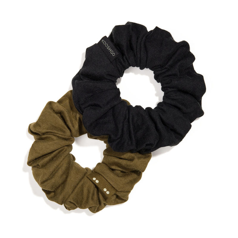 Black Olive Organic Hair Scrunchies