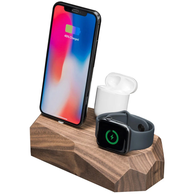 Triple Wooden iPhone Charging Dock