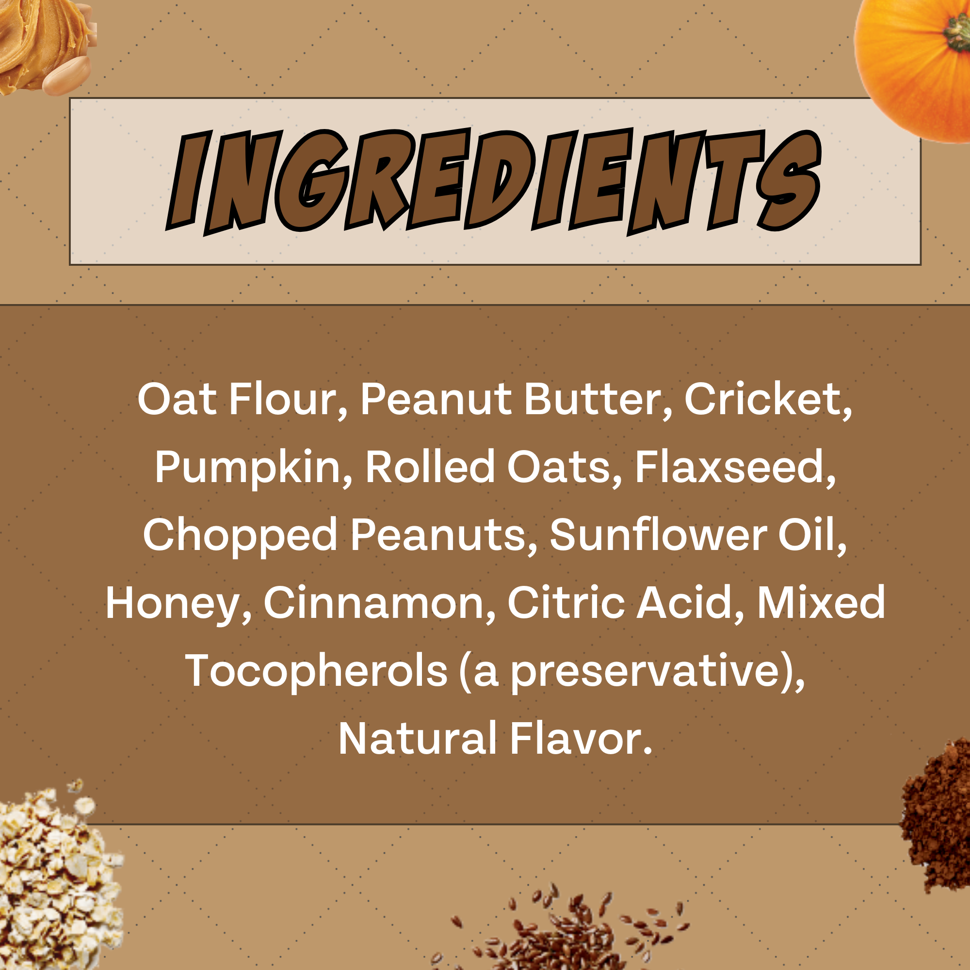 Superfood Dog Treats: Peanut Butter, Cricket, and Pumpkin, 2-pack