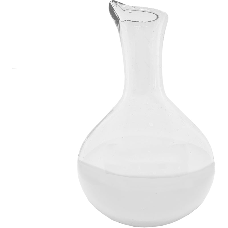 Handblown Recycled Glass Carafe