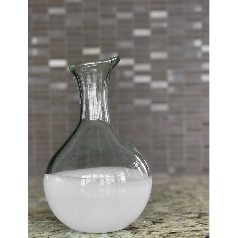 Handblown Recycled Glass Carafe