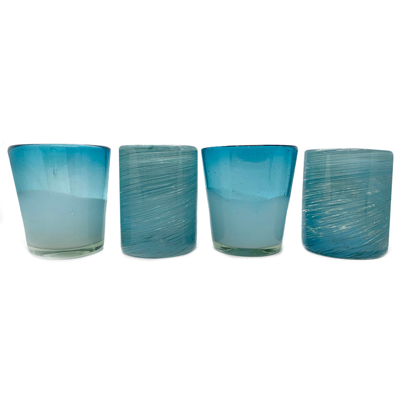 Handblown Recycled Glasses 4pk