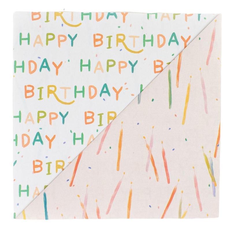 Happy Birthday Candles Recycled Gift Paper (3pk)