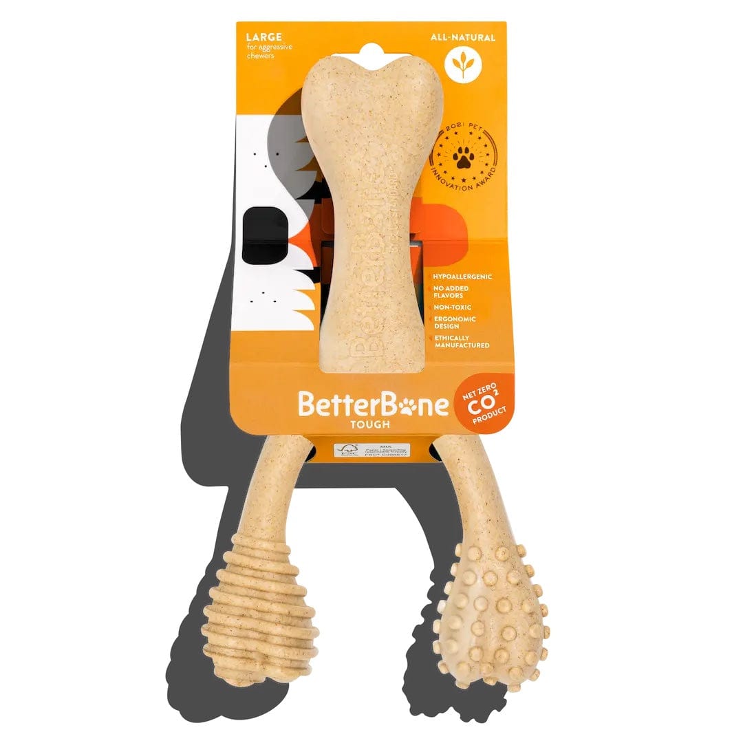 BetterBone All Natural Dog Bone - Eco Friendly Dog Toy - Non-Splintering, Nylon Free