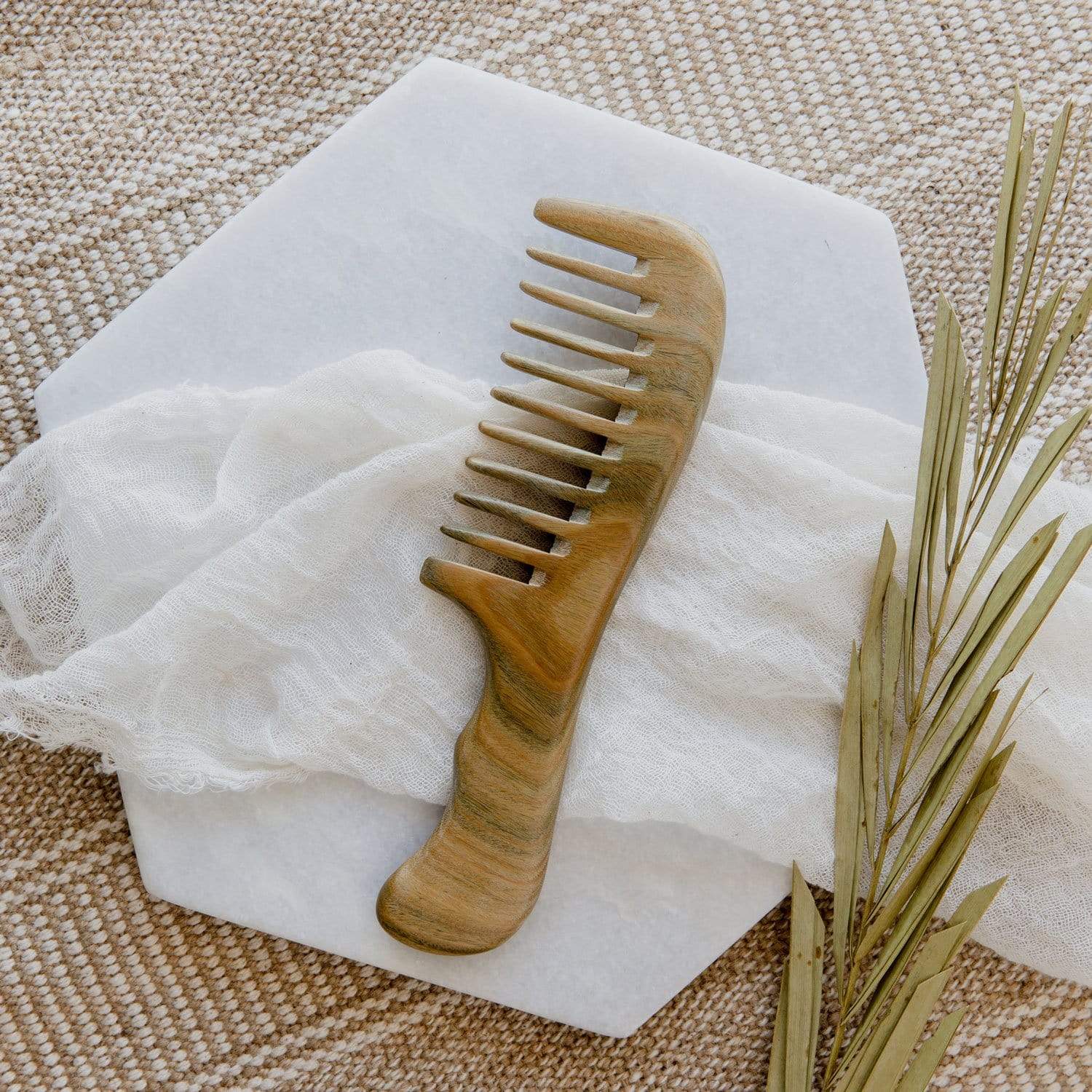 Brooklyn Made Natural Sandalwood Wide Tooth Comb