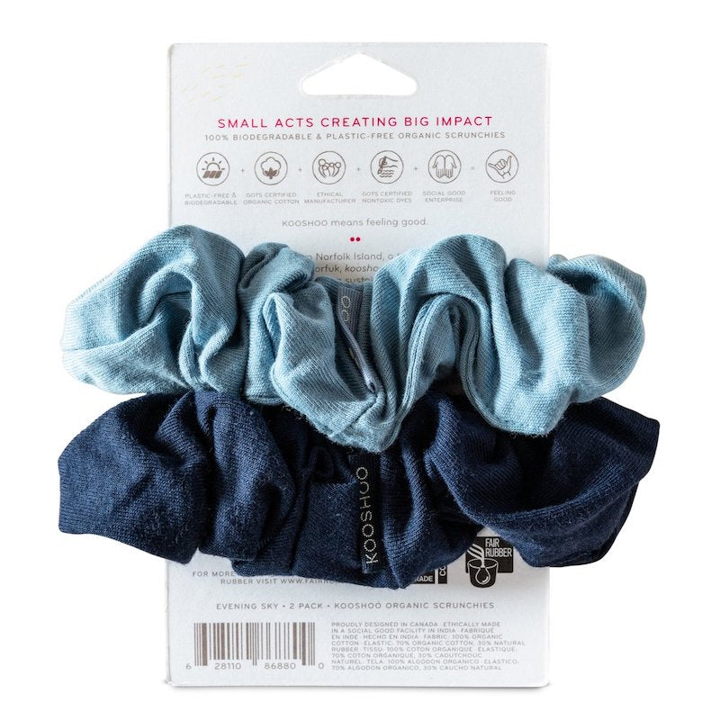 Evening Sky Organic Hair Scrunchies