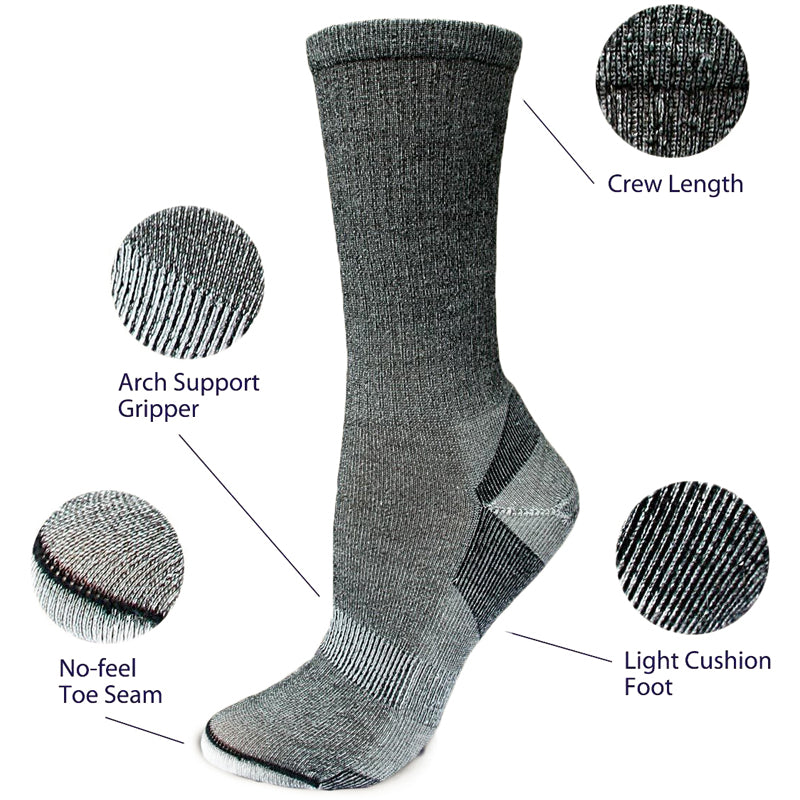 Organic Wool Urban Hiker Crew Socks