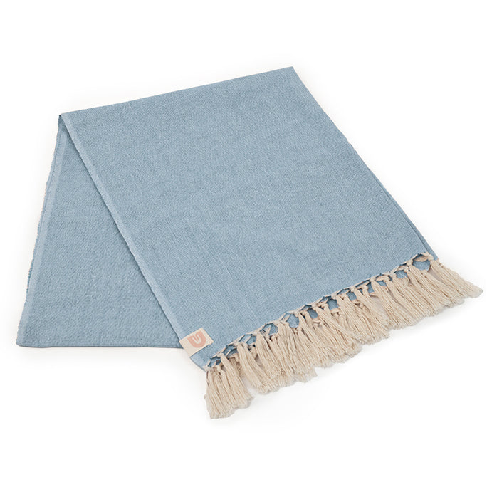 Handloomed Indigo Moon Yoga Towel