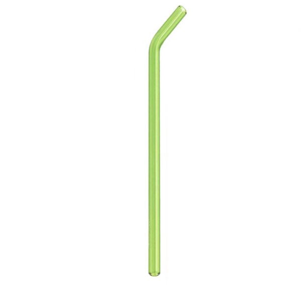 Bent Glass Straw 8"