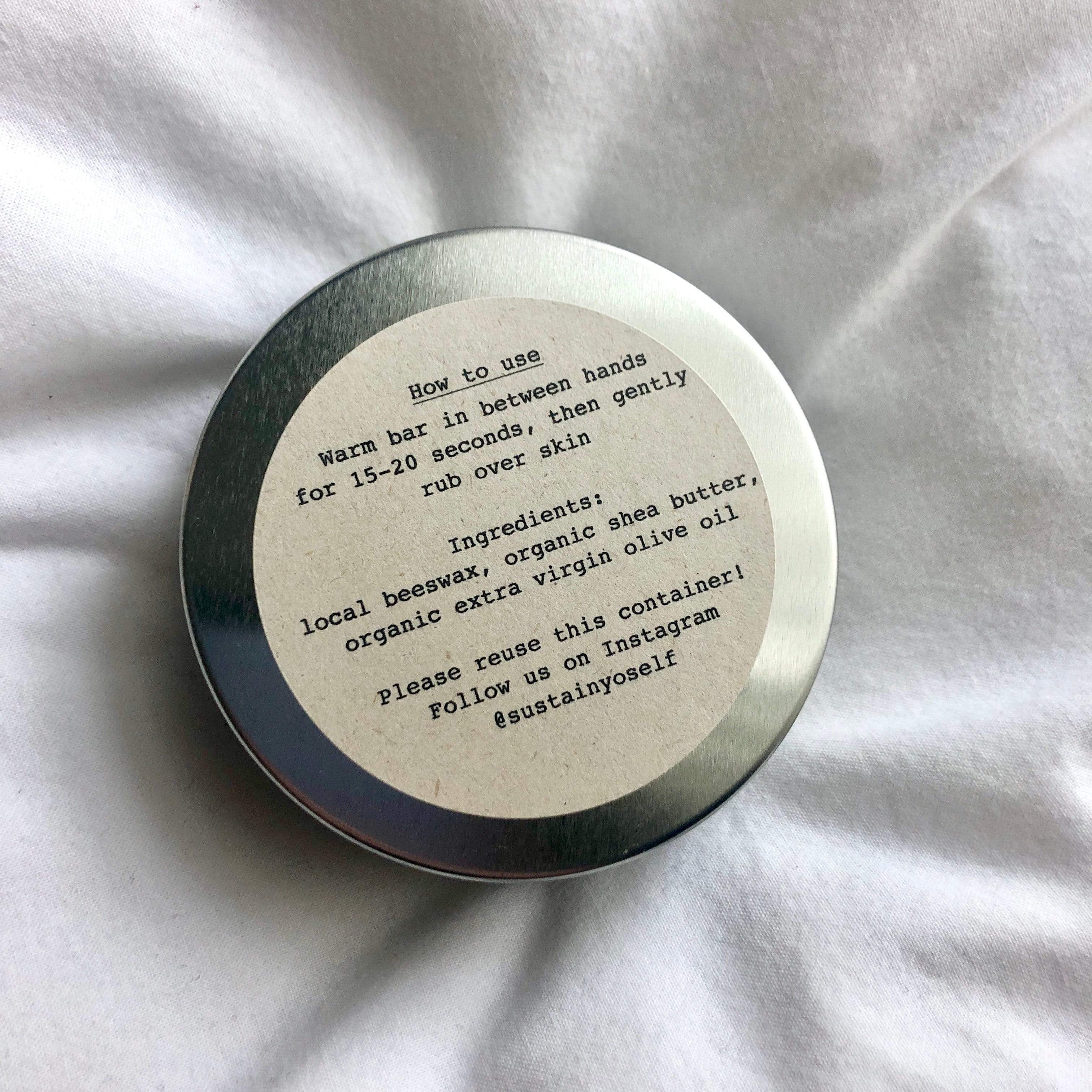 Sustain Yoself Organic Lotion Bar