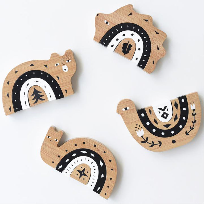 Bamboo Nesting Bear Toy