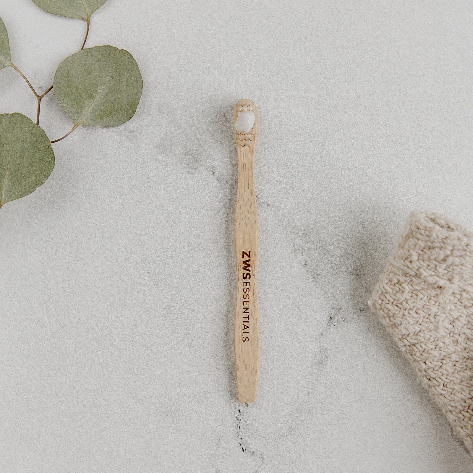 Zero Waste Store 1-Pack Bamboo Toothbrush - Child - Zero Waste Toothbrush, Plastic Free, Compostable, Castor Bean Bristles