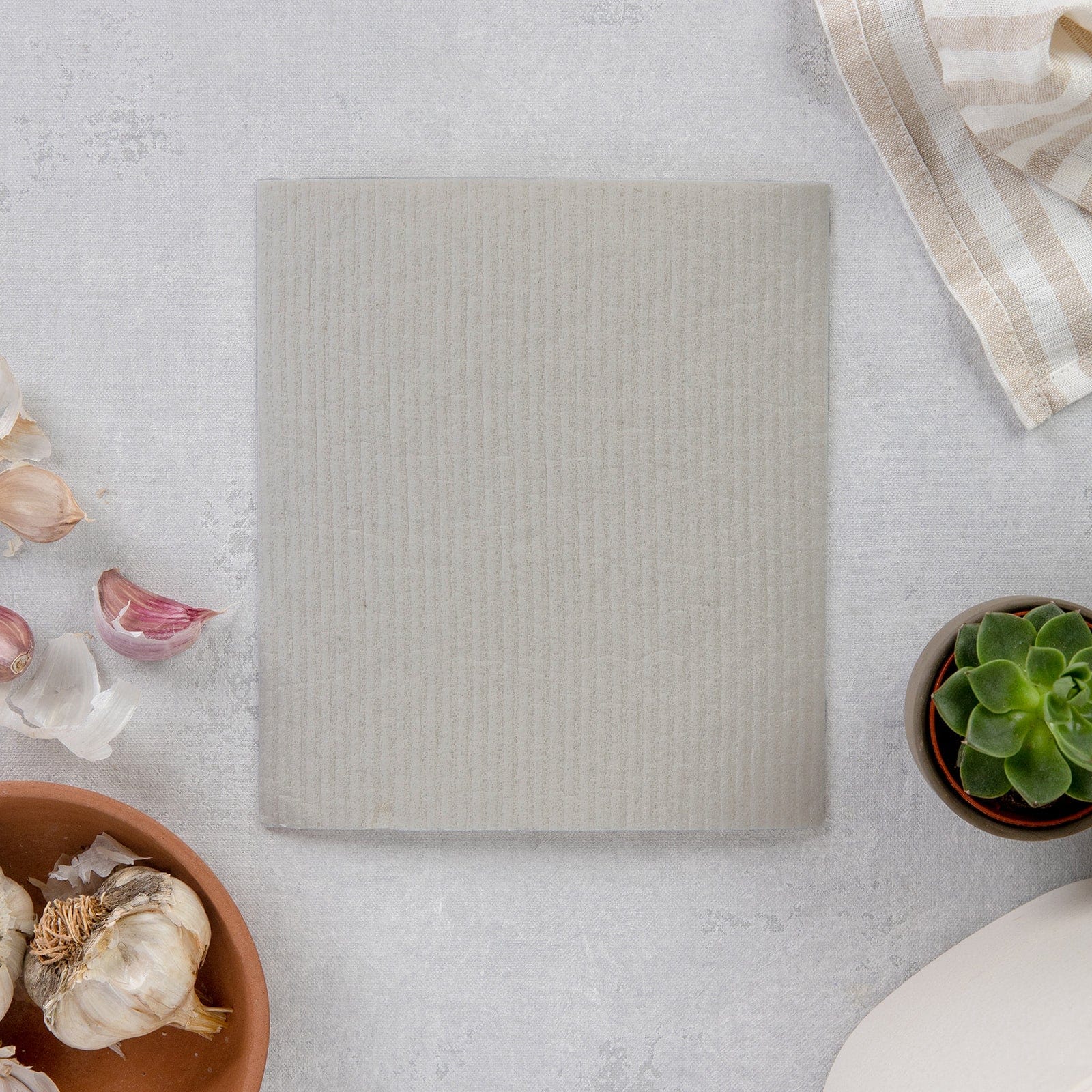 ZWS Essentials Grey Plain Zero Waste Sponge Cloth - Swedish Dish Cloth, Paper Towel Replacement, Kitchen Sponge