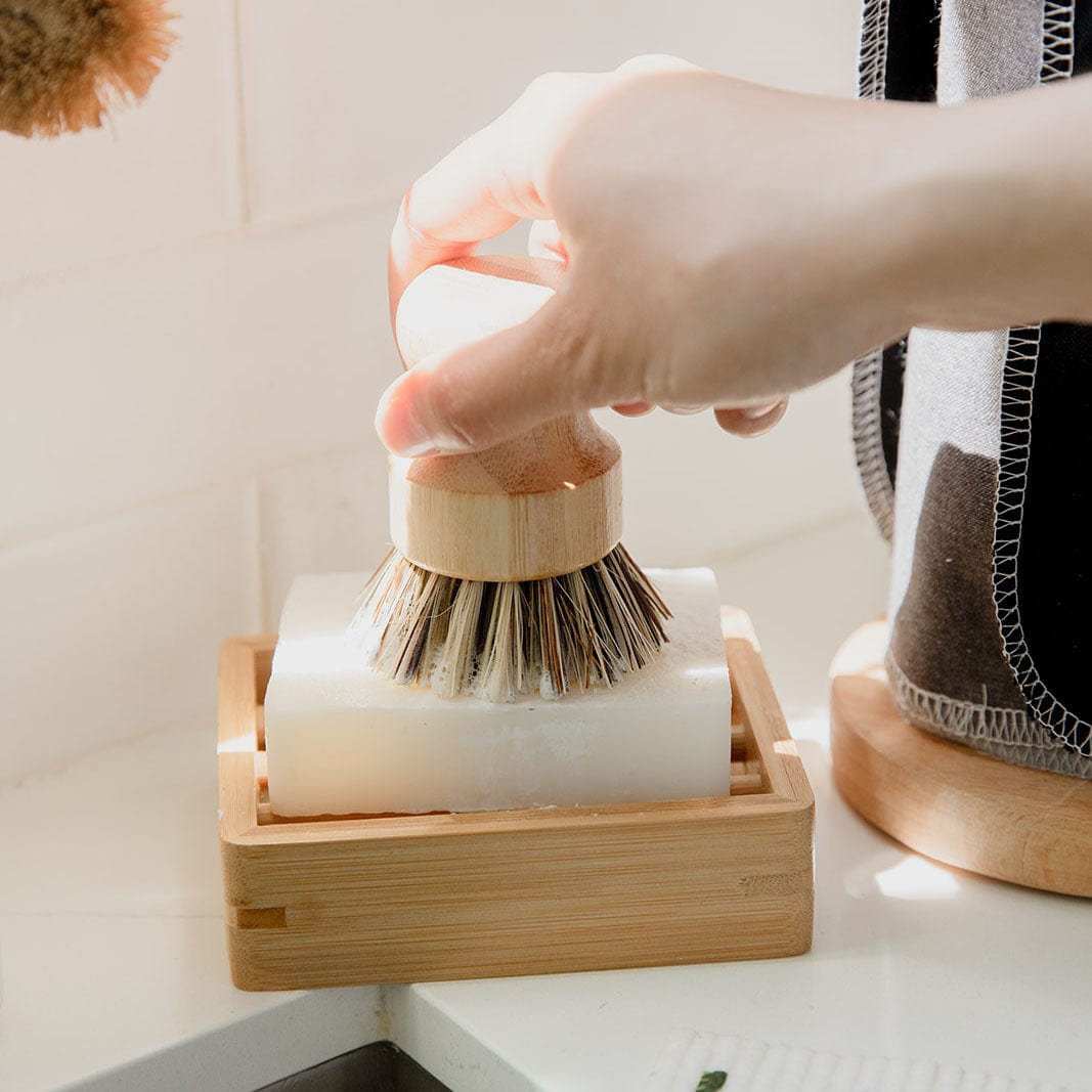 ZWS Essentials Pot Scrubber - Eco Friendly Dish Scrubber, Bamboo, Plastic Free, Compostable